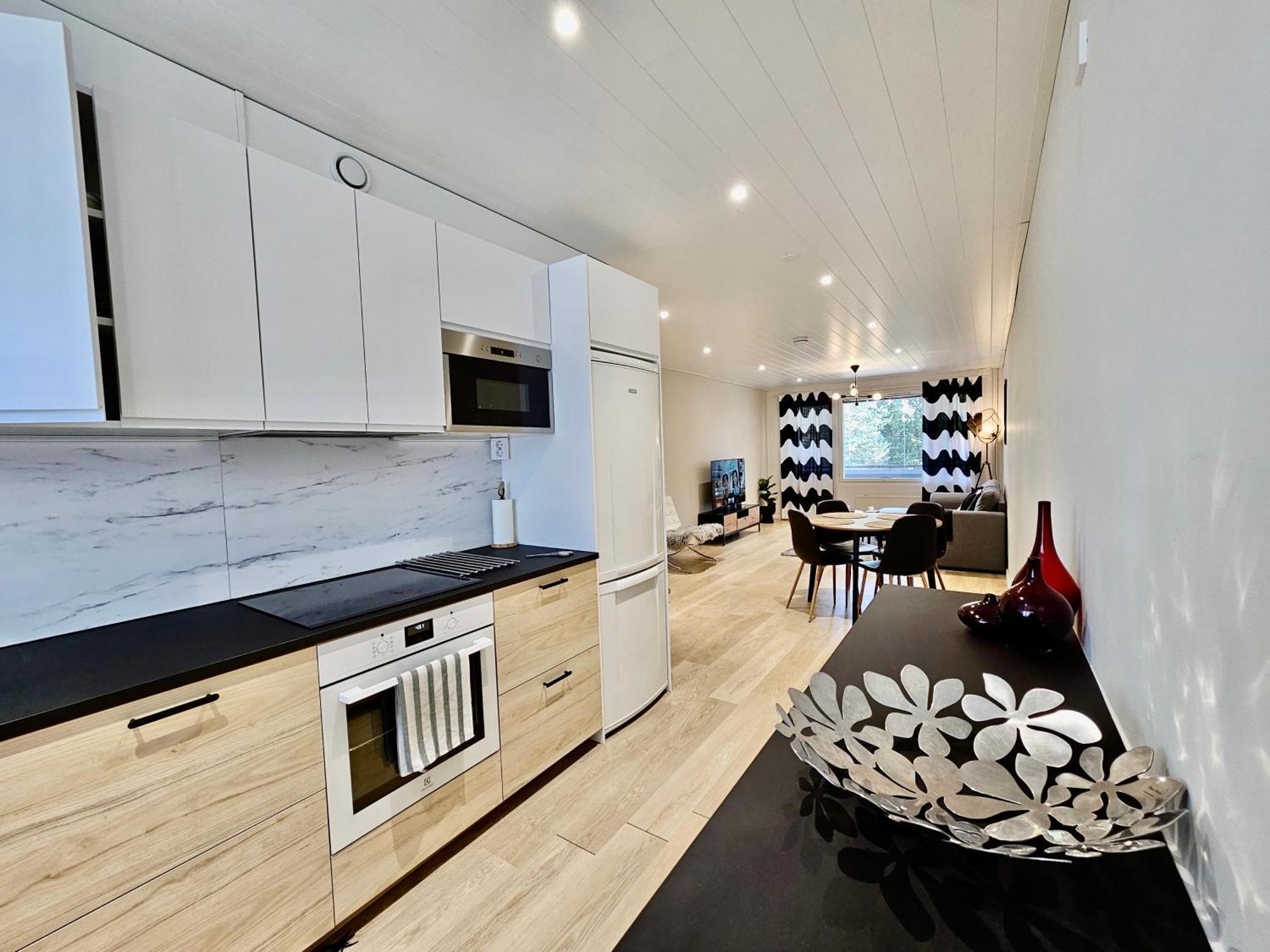 Elegant Apartment With Sauna In The Center โรวานิเอมิ ภายนอก รูปภาพ